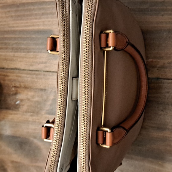 Marc by Marc Jacobs Goodbye Columbus leather satchel taupe & white TAKING OFFERS - Picture 6 of 16